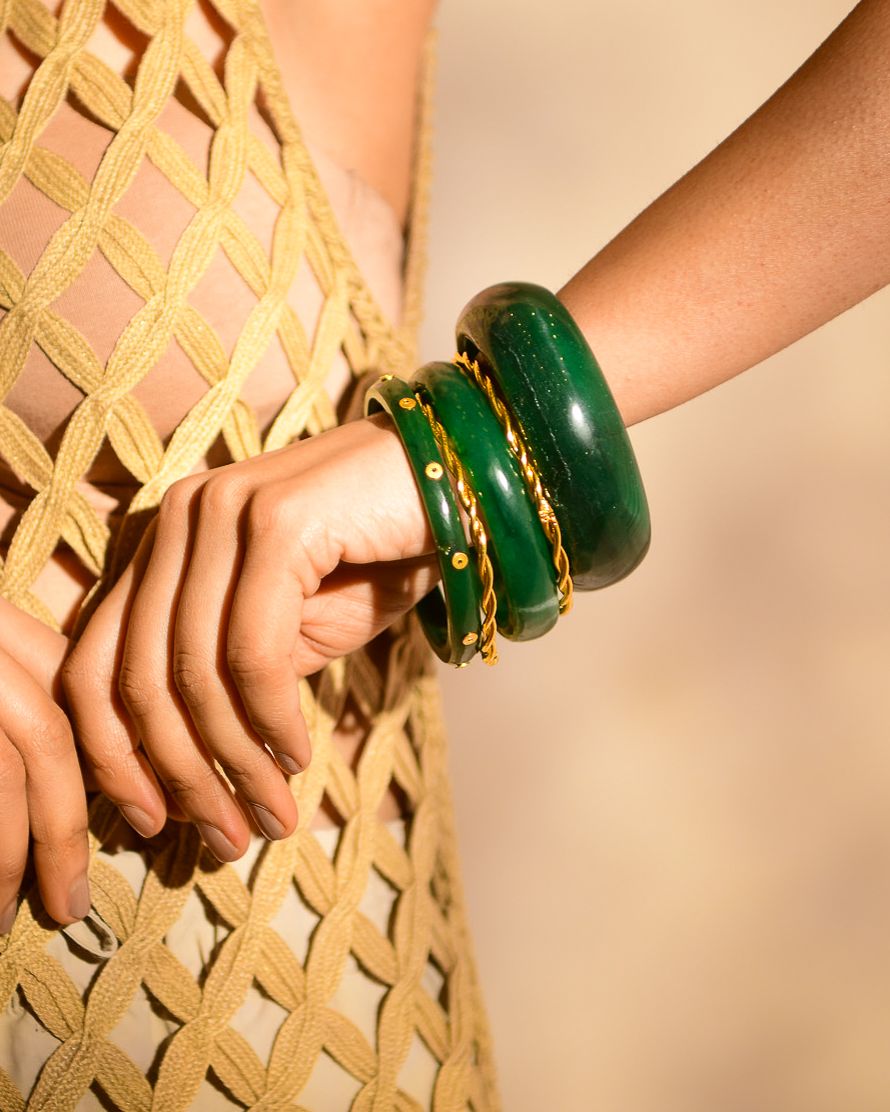 Green Jade Bangles