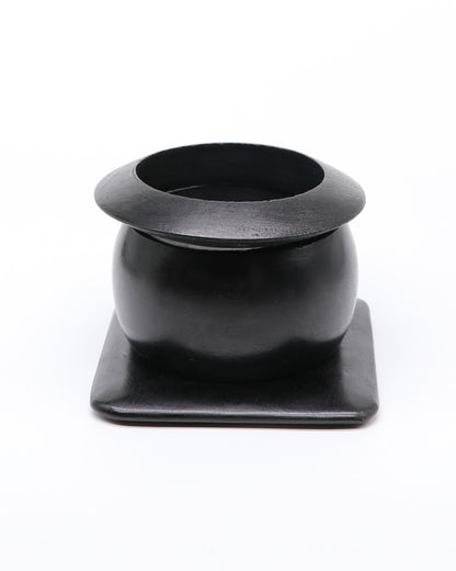 Black Wooden Bangle Set of 3