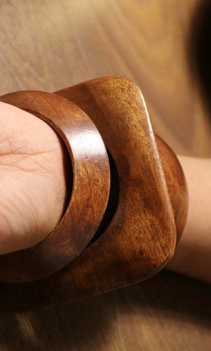 Wooden Bangles (Stack of 3)