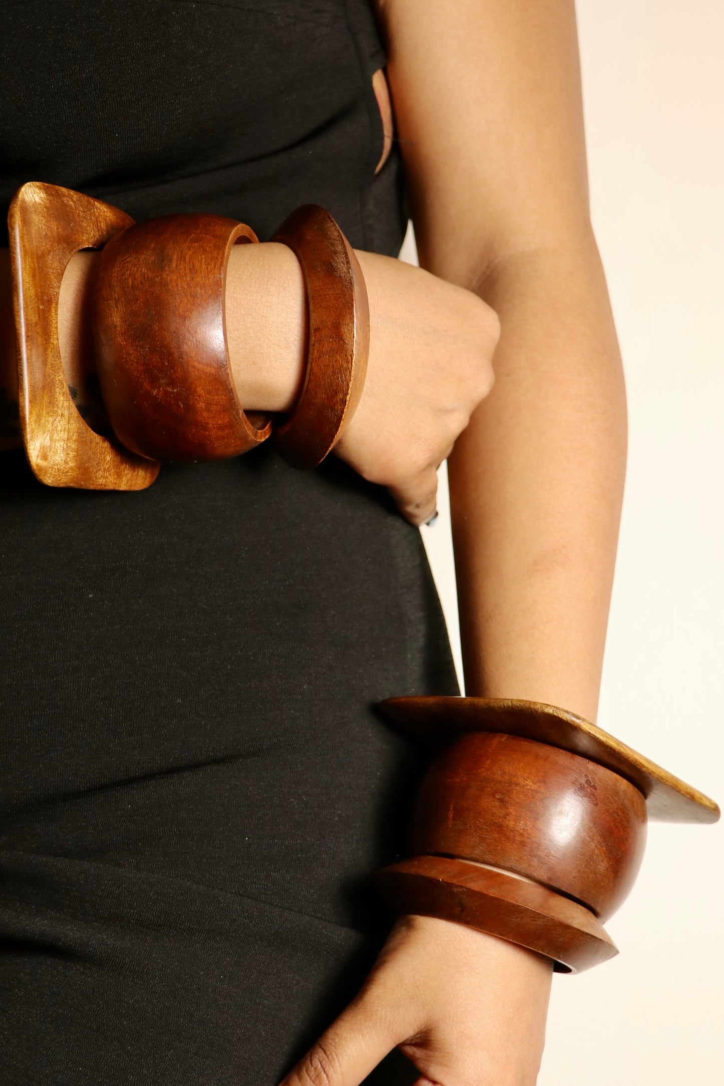 Wooden Bangles (Stack of 3)