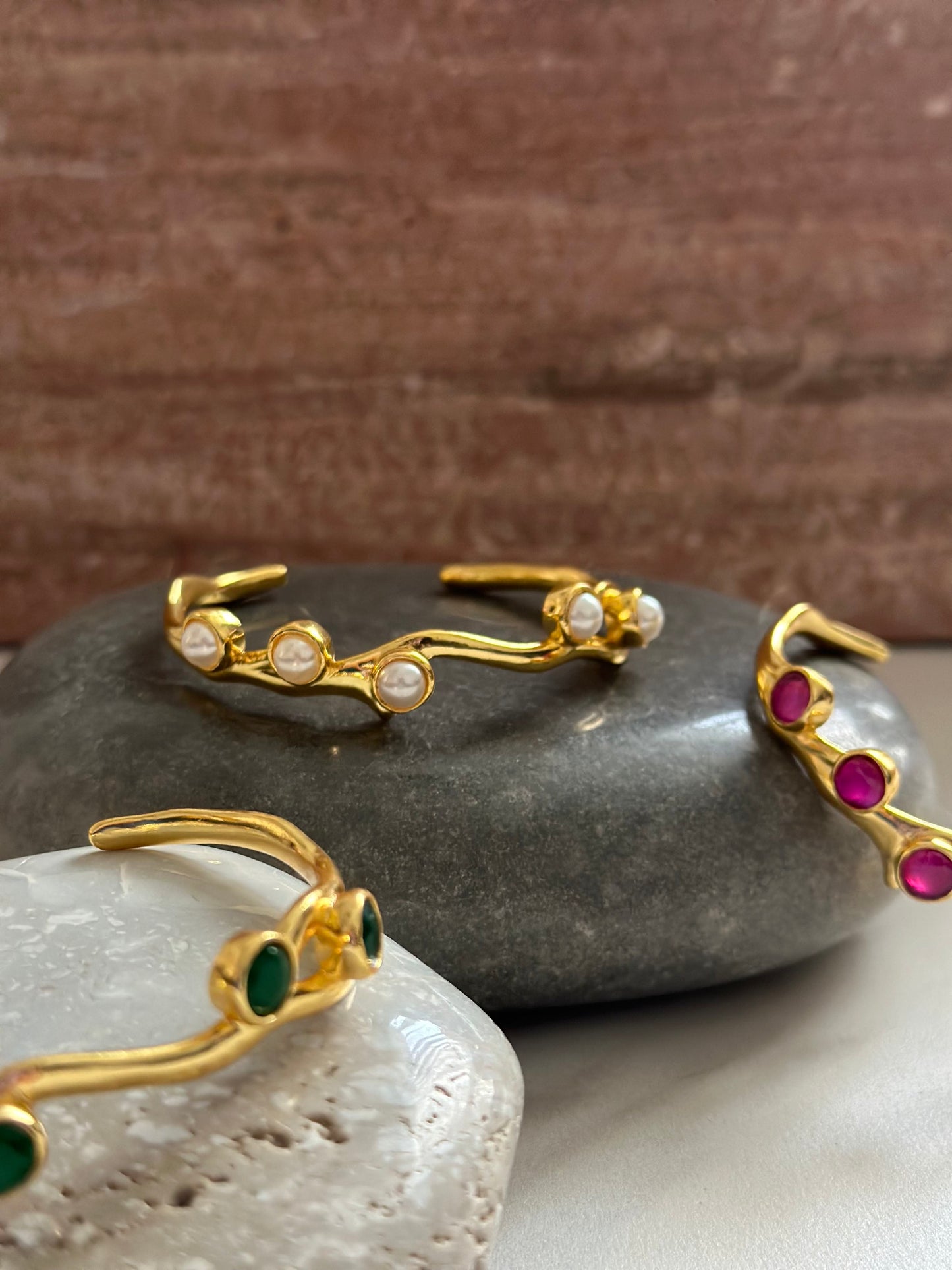 Crooked Stone Bangles