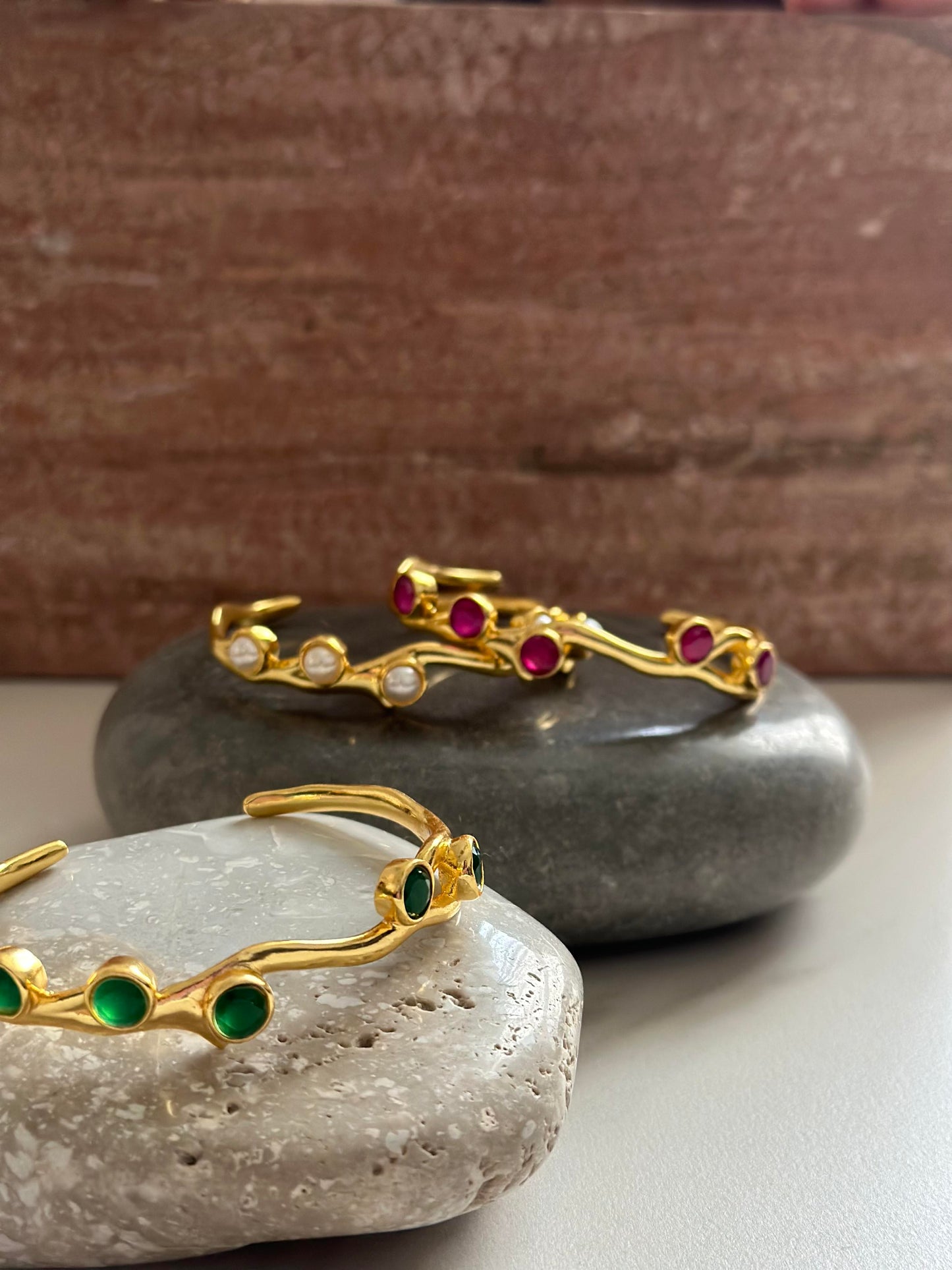 Crooked Stone Bangles